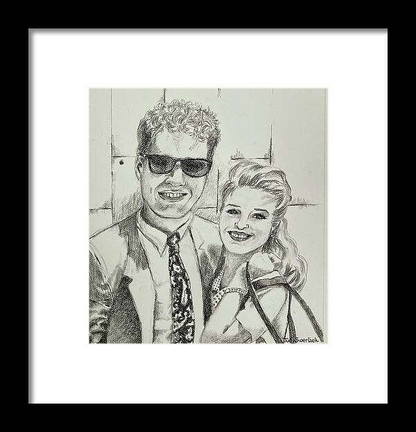 Charcoal Pencil Framed Print featuring the drawing Charcoal Portrait 2 by Judy Swerlick
