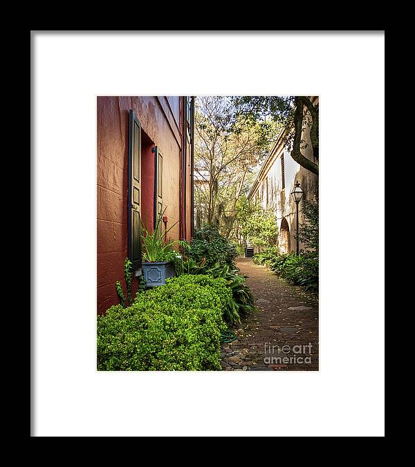 Charleston Framed Print featuring the photograph Charleston Garden Walkway - View 5 by Sturgeon Photography