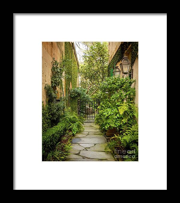 Charleston Framed Print featuring the photograph Charleston Garden Walkway - View 7 by Sturgeon Photography