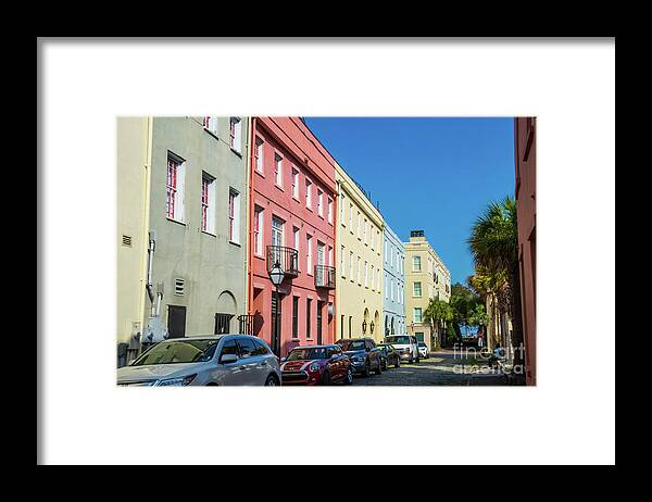 Charleston Framed Print featuring the photograph Charleston Rainbow Row - South Carolina by Sturgeon Photography