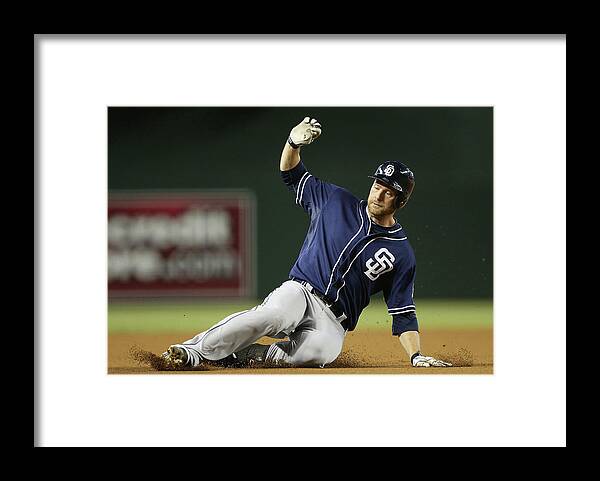 Motion Framed Print featuring the photograph Chase Headley by Christian Petersen