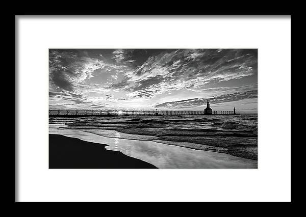 St. Joe Framed Print featuring the photograph Chasing The Dream Black and White by Kathi Mirto