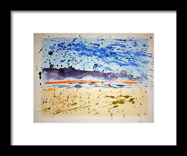 Watercolor Framed Print featuring the painting Chatham Harbor by John Klobucher