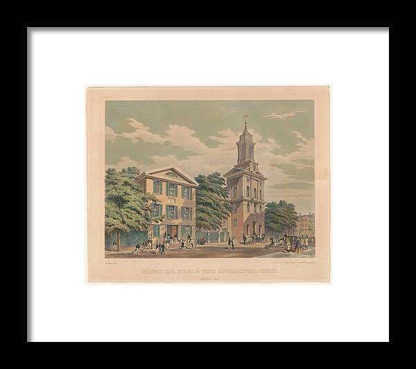 1901 Framed Print featuring the painting Chauncy Hall School by MotionAge Designs