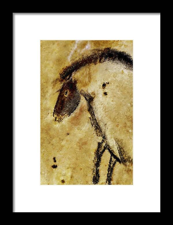 Chauvet Horse Framed Print featuring the digital art Chauvet Horse by Weston Westmoreland