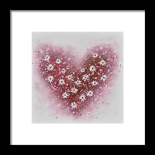 Heart Framed Print featuring the painting Cherished by Amanda Dagg
