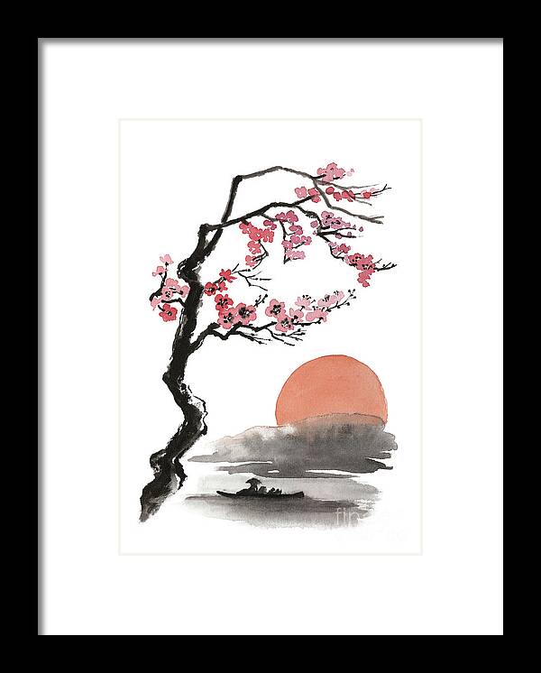 Cherry Blossom Painting, Cherry Blossom Chinese Art, Sakura Wall