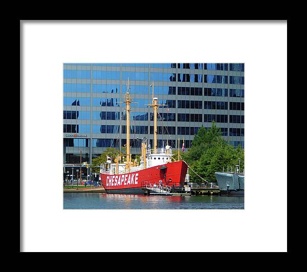 Ships Framed Print featuring the photograph Chesapeake Ship in Baltimore by Emmy Marie Vickers