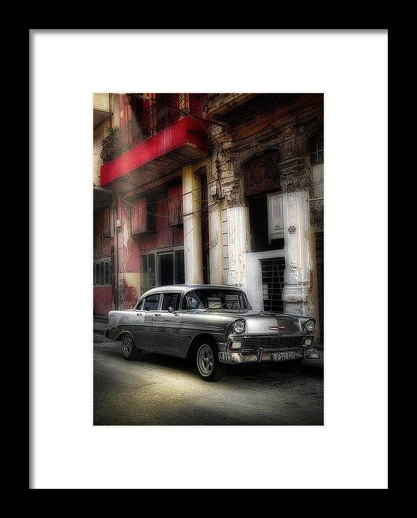 Chevy Framed Print featuring the photograph 1956 Chevrolet Bel Air Chromo by Micah Offman