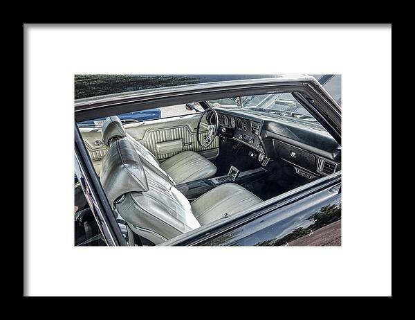 Chevelle Interior Framed Print featuring the photograph Chevrolet Chevelle SS interior by Cathy Anderson