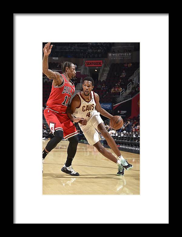 Evan Mobley Framed Print featuring the photograph Chicago Bulls v Cleveland Cavaliers by David Liam Kyle