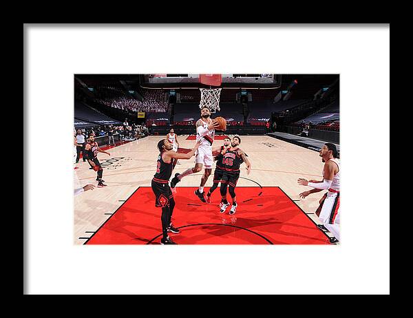 Gary Trent Jr Framed Print featuring the photograph Chicago Bulls v Portland Trail Blazers by Sam Forencich