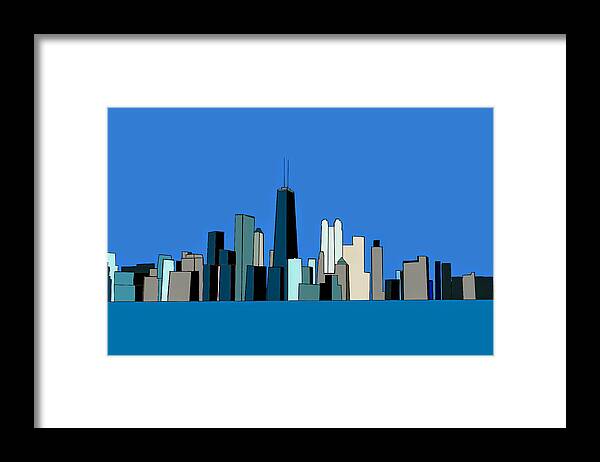 Chicago Framed Print featuring the digital art Chicago by John Mckenzie