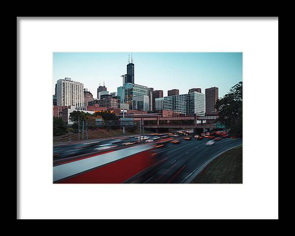 Chicago Framed Print featuring the photograph Chicago On The Move by Nisah Cheatham