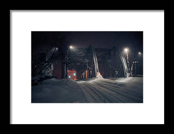 Snow Framed Print featuring the photograph Chicago Winter Storm I by Nisah Cheatham