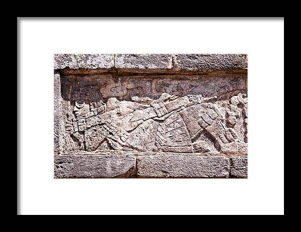 Maya Framed Print featuring the photograph Chichen Itza Spaceman by Tatiana Travelways
