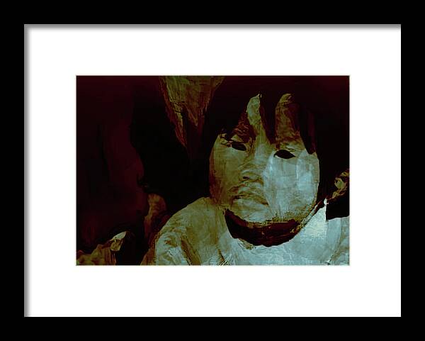 Child Portrait Framed Print featuring the digital art Child Portrait 1224xx by Cathy Anderson