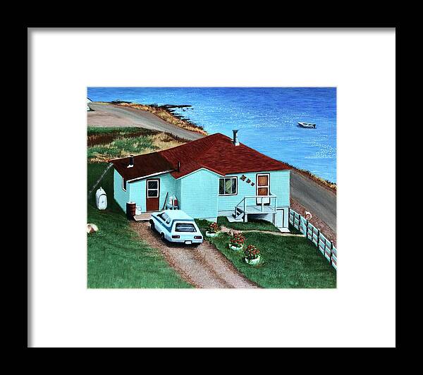 Memories Framed Print featuring the painting Childhood Home by Marlene Little