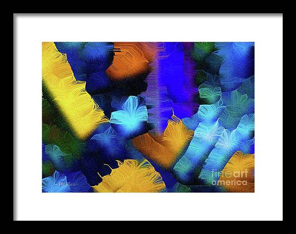 Silk-featherbrush Artstyle Paintings Framed Print featuring the mixed media Children of Rumis Vision of Love and Peace Number 2 by Aberjhani