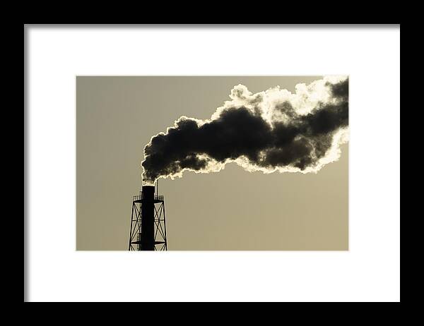 Air Pollution Framed Print featuring the photograph Chimney smoke by Yusuke Naraki