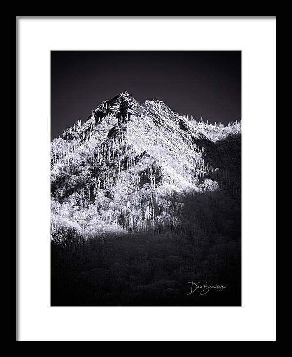 Smokies Framed Print featuring the photograph Chimney Tops 1182 by Dan Beauvais
