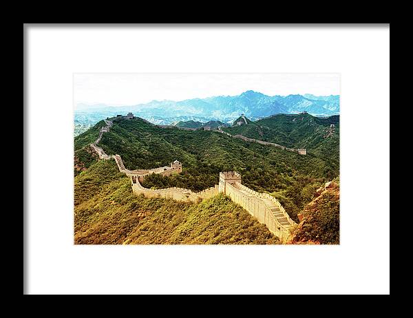 Asia Framed Print featuring the photograph China 10 MKm2 Collection - The Great Wall of China I by Philippe HUGONNARD