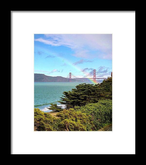  Framed Print featuring the photograph China Beach Rainbow by Louis Raphael