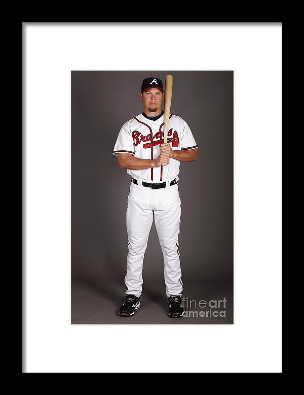 Media Day Framed Print featuring the photograph Chipper Jones by Chris Graythen