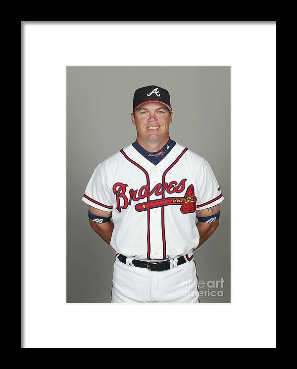 Media Day Framed Print featuring the photograph Chipper Jones by Tony Firriolo