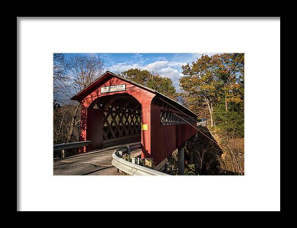 Covered Bridge Framed Print featuring the photograph Chiselville Bridge by Norman Reid