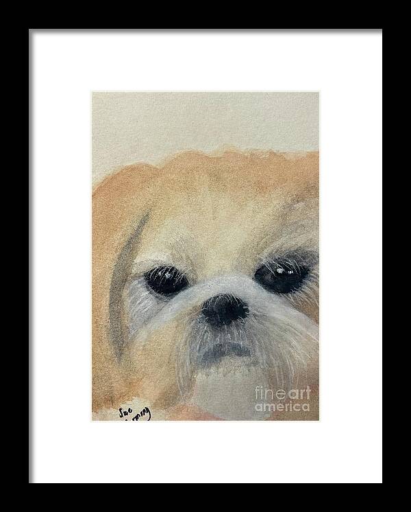 Pet Framed Print featuring the painting Chloe by Sue Carmony