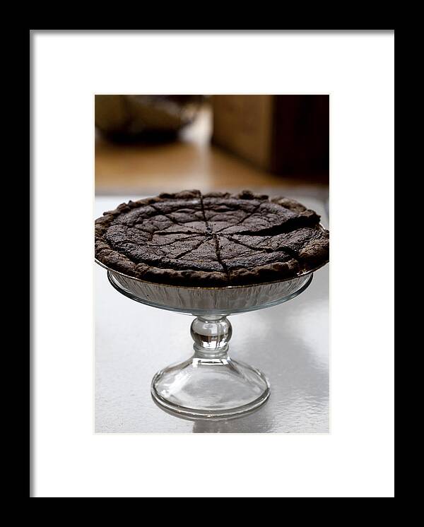 Close-up Framed Print featuring the photograph Chocolate Pie by Meredith Heuer