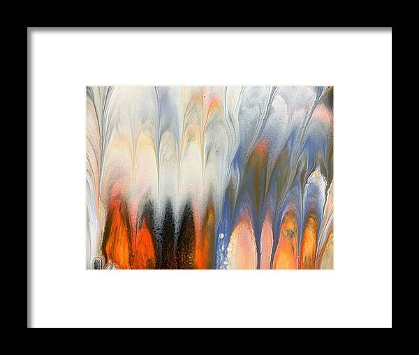 Abstract Framed Print featuring the painting Choir Sings by Soraya Silvestri