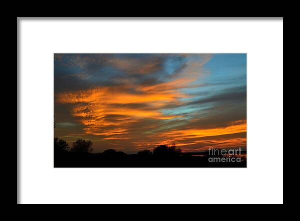 Summer Sky Photography Framed Print featuring the photograph Choke Canyon Sunset No 5 by Expressions By Stephanie