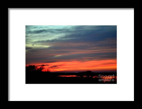 Summer Sky Photography Framed Print featuring the photograph Choke Canyon Sunset No 7 by Expressions By Stephanie