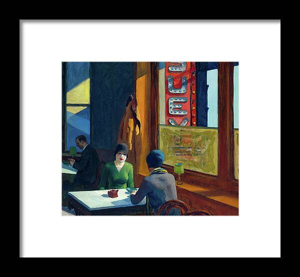 Edward Hopper Framed Print featuring the painting Chop Suey, Chinese Restaurant by Edward Hopper