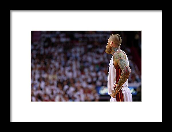 Playoffs Framed Print featuring the photograph Chris Andersen by Mike Ehrmann