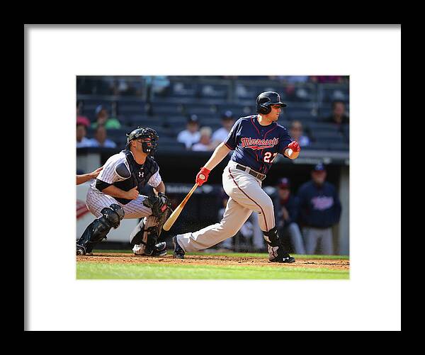 American League Baseball Framed Print featuring the photograph Chris Parmelee by Al Bello