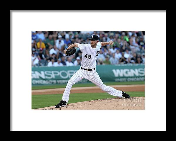 Second Inning Framed Print featuring the photograph Chris Sale by Dylan Buell