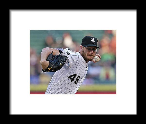 American League Baseball Framed Print featuring the photograph Chris Sale by Jonathan Daniel