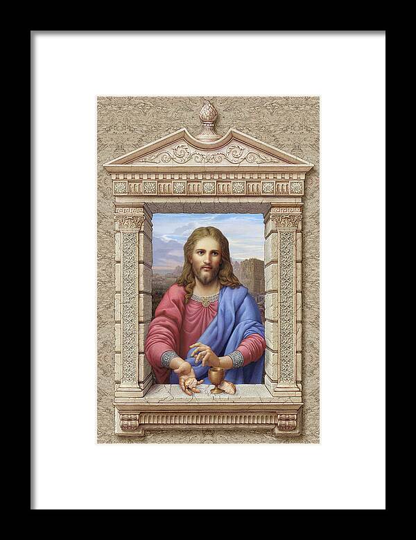 Christian Art Framed Print featuring the painting Christ by Kurt Wenner