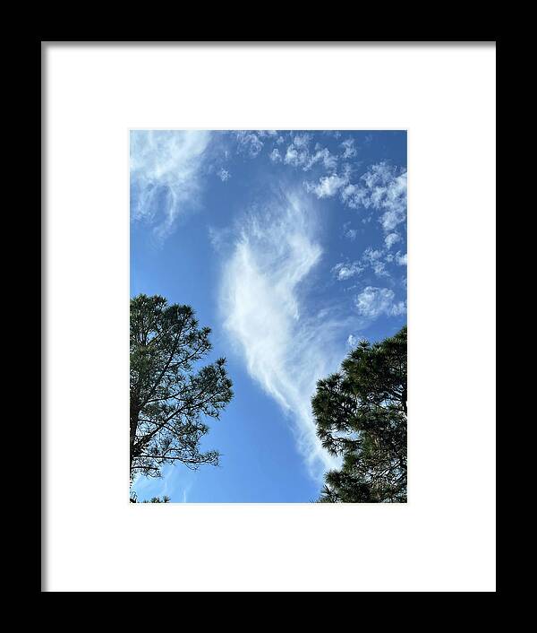 Clouds Framed Print featuring the photograph Christmas Angel Cloud 2021 by Matthew Seufer