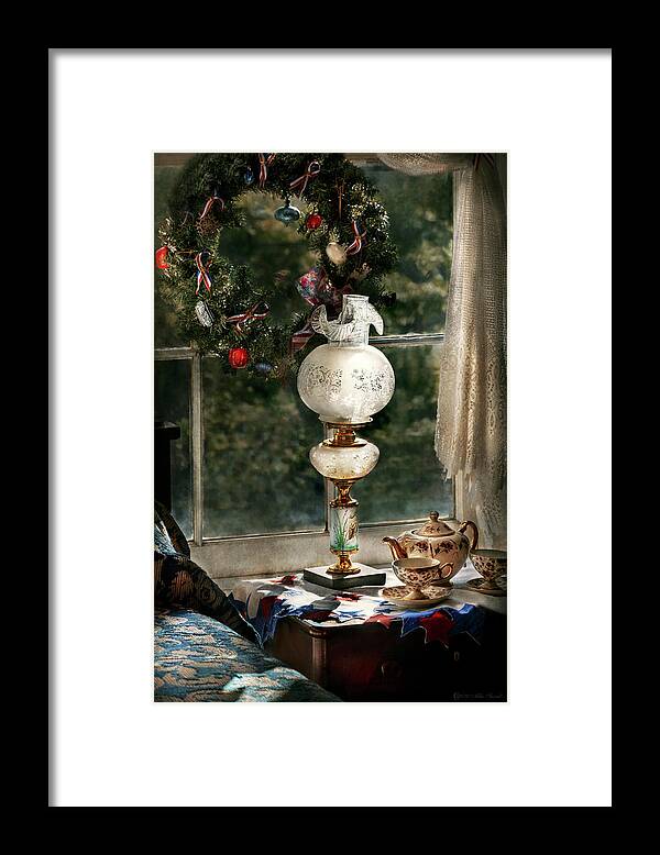 Christmas Framed Print featuring the photograph Christmas - Christmas tea by Mike Savad