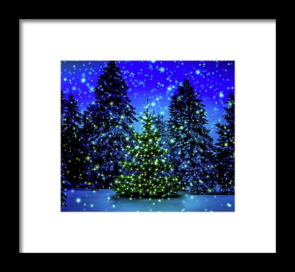 Christmas Magic Framed Print featuring the mixed media Christmas Magic by Teresa Trotter