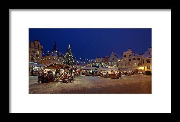 Celebration Framed Print featuring the photograph Christmas Market in Tallinn by Michael Avina