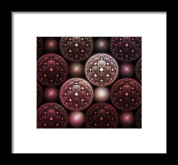  Framed Print featuring the digital art Christmas Ornaments by Hal Tenny