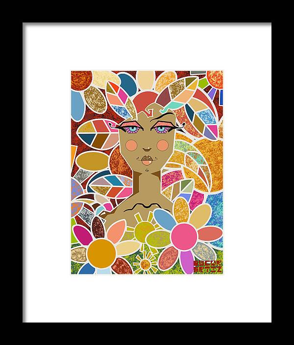 Psychedelic Framed Print featuring the painting Chromantic by Oscar Ortiz