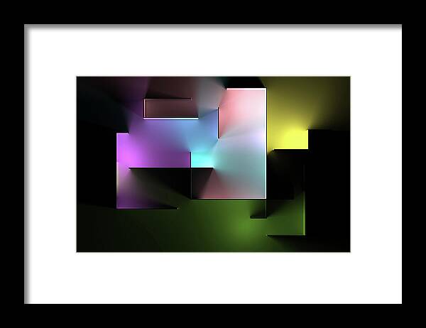 Light Framed Print featuring the digital art Chromatic Geometry 5 by Scott Norris