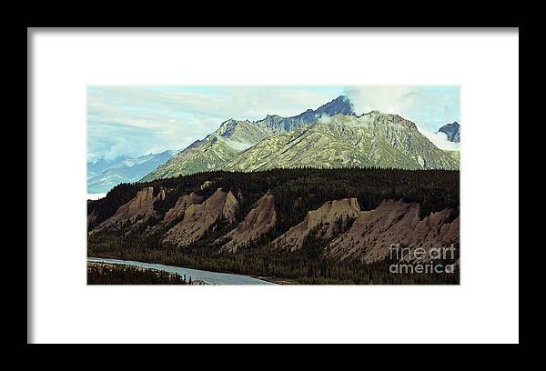 Dusk Framed Print featuring the photograph Chugach Mountains at Dusk by Vermont Native -by Lisa Manning