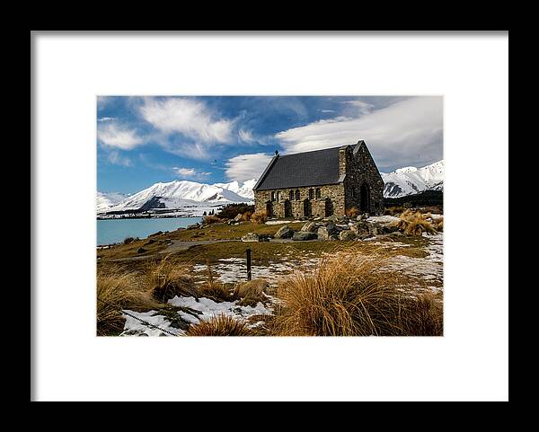 Church Framed Print featuring the photograph Chapel II - Church of Good Shepherd, South Island, New Zealand by Earth And Spirit